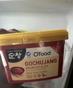 Chung Jung One O'Food Gochujang Korean Red Chili Pepper Paste Sauce, Spicy, Sweet and Savory Korean Traditional Fermented Condiment, 100% Brown Rice, No Corn Syrup, Medium Hot, 1.1lb 1.1 Pound (Pack of 1) 24 61FMWydtDTL