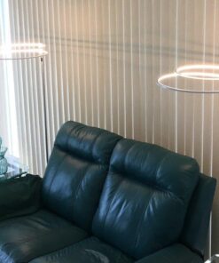 Brightech Eclipse Dimmable LED Floor Lamp, Modern Torchiere Floor Lamp for Living Rooms & Offices – Super Bright Tall Lamp with Dimmable Options for Reading, Standing Lamp Living Room Décor - Silver 52 61FOJby8HrL