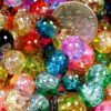 50pcs Mix 2-Tone Crackle Lampwork Glass Round Beads 8mm ~Loose Beads~ Over 16colors Mixed 11 61FOnRnsiIL