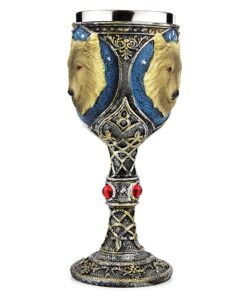EZESO Stainless Steel Wolf Goblet, EZESO Resin 3D Wine Chalice Goblet Cup(Wolf Goblet) 12 61FQMNG8tBL