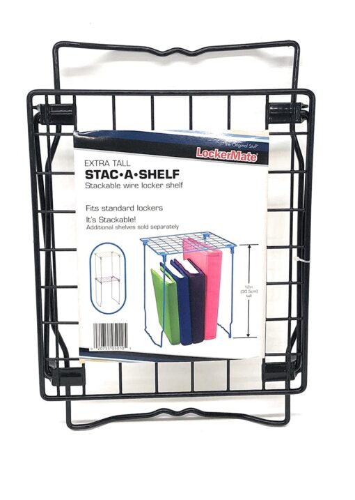 LockerMate Wire Locker Stac-A-Shelf, 12-1/2"H x 10"W x 11-1/2"D, Assorted Colors