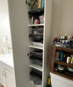 LockerMate Adjust-A-Shelf Locker Shelf, Easy to Use, Extends to Fit Your Locker, Black 1 Pack 34 61FV9gE7y9L