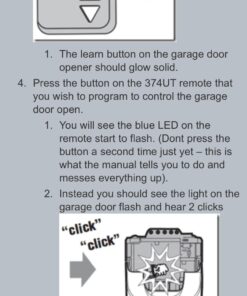 LiftMaster 374UT 2-Button Mini Universal Remote Control - Universal Garage Door Opener - Pack of 1 41 61FXBwVeqL