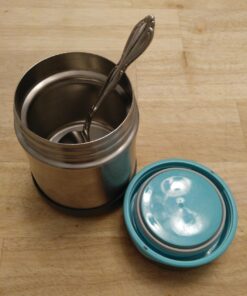 Thermos Foogo Vacuum Insulated Stainless Steel 10-Ounce Food Jar, Charcoal/Teal (B3004TS2) 19 61FYHoaGUzL