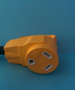 Camco PowerGrip 30-Amp Camper/male RV Extension Cord | Features a Durable Heat-Resistant PVC Construction with 10-Gauge Wires and a Flexible Design | Rated for 125 Volts/3750 Watts | 25-Feet (55191) 24 61FZAXrFCML