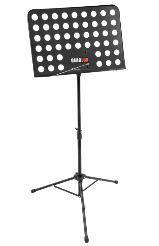 Gearlux Vented Top, Die-Cast Sheet Music Stand with Height Adjustment and Triple Layer Anti-Rust Coating Adjustable