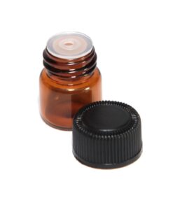 Simple-e 50pcs 1ml (1/4 Dram) Amber Mini Glass Bottle 1cc Amber Sample Vial Small Essential Oil Bottle Travel Must + 1pc Glass Clean Cloth 14 61FaFSRYI L