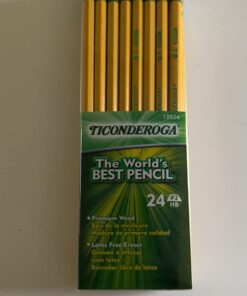 Ticonderoga Wood-Cased Pencils, Unsharpened, 2 HB Soft, Yellow, 24 Count 24 Count (Pack of 1) 29 61FcnHT3eAL