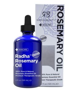 Radha Beauty - Huge 4 oz. Rosemary Essential Oil - 100% Pure Therapeutic Grade, Steam Distilled for Aromatherapy, Relaxation, Scalp, Healthy Hair Growth, Anti-Aging, Dry Skin 4 Fl Oz (Pack of 1) 22 61FdV6gDcdS