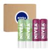 NIVEA Vegan Lip Care Variety Pack, Acai Seed Oil Shea Butter Lip Balm Sticks and Hemp Seed Oil Shea Butter Lip Balm Sticks, Pack of 4 Acai and Hemp 4 Count (Pack of 1)