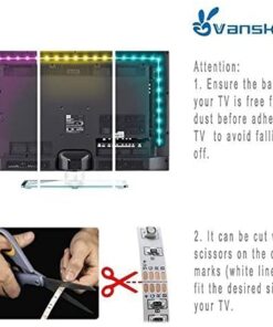 Vansky LED Strip Lights, Bias Lighting Strip for TV USB Powered for 40-60 Inch Flat Screen TV, Desktop PC - 16 Multi Colors (Reduce Eye Fatigue and Increase Image Clarity)-Waterpoof 26 61FeaHC0yUS