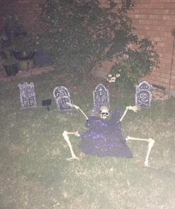 Amscan Plastic Groundbreaker Yard Skeleton, Halloween Props and Decorations, 9 Pcs 1 9 61FfLbvm6jL