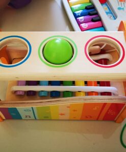 Hape Pound & Tap Bench with Slide Out Xylophone - Award Winning Durable Wooden Musical Pounding Toy for Toddlers,Yellow Yellow Mower 26 61Fg0sEFcgL 1