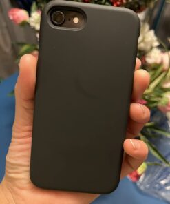 Anuck iPhone SE Case 2022/2020, iPhone 8 Case, iPhone 7 Case, Non-Slip Liquid Silicone Gel Rubber Bumper Phone Case Soft Microfiber Lining Hard Shockproof Protective Cases Cover 4.7", Black 30 61Fg0xFQ7ML