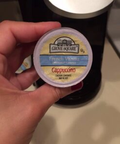 Grove Square Cappuccino Pods, French Vanilla, Single Serve, 50 Count (Pack of 1) - Packaging May Vary 50 Count (Pack of 1) 26 61FgpYsm8L
