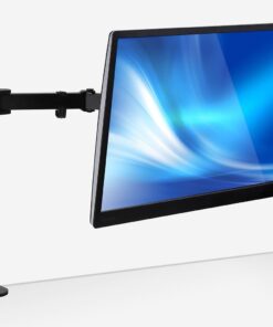 Mount-It! Single Monitor Arm Mount | Desk Stand | Full Motion Height Adjustable Articulating Tilt | Fits 19 21 24 27 29 30 32 Inch VESA 75 100 Compatible Computer Screen | C-Clamp and Grommet Base 31 61FgsR1hRL
