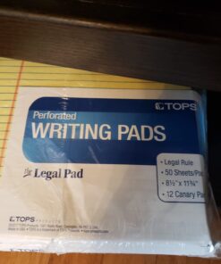 TOPS 8.5 x 11 Legal Pads, 12 Pack, The Legal Pad Brand, Wide Ruled, Yellow Paper, 50 Sheets Per Writing Pad, Made in the USA (7532) 31 61Fh29MhkFL