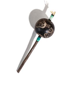 Alternative view of Peruvian Amazon Gourd Rattle - Four Directions-Small