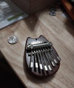 MIFOGE Mini Kalimba Thumb Piano 8Keys Wooden,Exquisite Finger Piano with Lanyard Waterproof Protective Box,Musical Instrument,Gift for Toddler Kid Child Valentines Adult Beginners Cat Wooden 15 61FjhA9Lu2L
