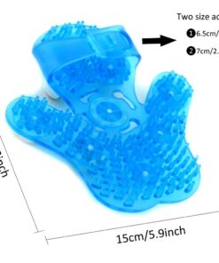 SAMYO Palm Shaped Massage Glove Body Massager with 9 360-degree-roller Metal Roller Ball Beauty Body Care (Blue) Blue 13 61FlqnO7KgL