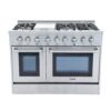 Thor Kitchen HRD4803U 48" Freestanding Professional Style Dual Fuel Range 6.7 cu. ft. Electric Oven 6 NP/LP Burners S tainless SteelHRD4803U (HRD4803U-LP), 48 inches, Stainless Steel 44 61Fltn7C3mL