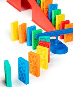 Bulk Dominoes Kinetic Domino Kit | Dominoes Set, STEM STEAM Small Toys, Family Games for Kids, Kids Toys and Games, Building, Toppling, Chain Reaction Sets (68pc) Explorer 68pc 16 61FnLNB liL