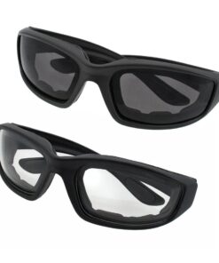 grinderPUNCH Motorcycle Riding Glasses - 2 Pair Smoke & Clear Biker Foam Pad 12 61FoHHNxWWL