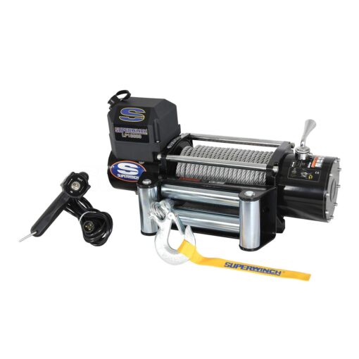 Superwinch 1510200 LP10000 Winch, 10,000lbs/4536kg single line pull with roller fairlead, and 12' handheld remote