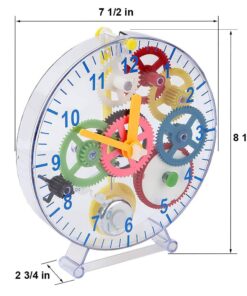 Lily's Home Do-It-Yourself Children's First Puzzle Clock Kit, No Batteries Required, Learn How Clock Gears Work, Colorful and Educational Gift for Kids, Multi-Colored (31 Pieces) 14 61Fom9 FtFL