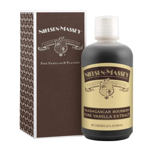 Nielsen-Massey Madagascar Bourbon Pure Vanilla Extract for Baking and Cooking, 32 Ounce Bottle with Gift Box 32 Fl Oz