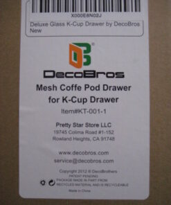 DecoBrothers K-Cup Holder Drawer for 36 Coffee Pods Storage, Black Metal 46 61FrtIL0vpL