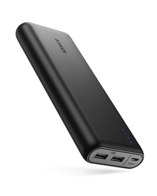 Anker 20,100mAh Portable Charger, Ultra High Capacity Power Bank with 4.8A Output and PowerIQ Technology, External Battery Pack for iPhone 15/15 Plus/15 Pro/15 Pro Max, iPad, Samsung Galaxy, and More Black