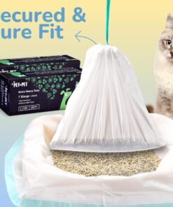 Alternative view of Pet N Pet Cat Litter Bags 14 Counts Litter Box Liners, Tear Resistant Cat Litter Box Liners, Elastic Litter Bags with Drawstring, Kitty Litter Bags Cat Poop, Extra Large Cat Litter Liners Bags 14 liners