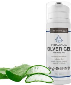 Structured Colloidal Silver Gel with Aloe Vera, for Burns, Wounds, Sores and Eczema - Strong Pure 30ppm pH Balanced 1 11 61FxqviecxL