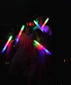 Fun Central 12 Pack - LED Supreme Foam Stick Baton Bulk - Light Up Batons for Wedding, Concert and Party - Multicolor 28 61FyjpzhziL