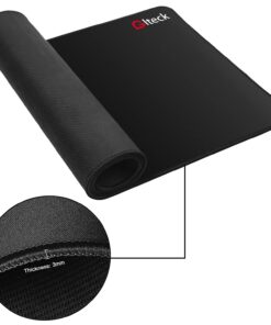 XXL Large Mouse Pad, GLTECK Extended Mousepad, 36"x12" Non-Slip Rubber Big Mouse Pad XXL Large Mouse Pad, Stitched Edges with Carrying Bag XXL Black Edge XX-Large 26 61G SggoQL