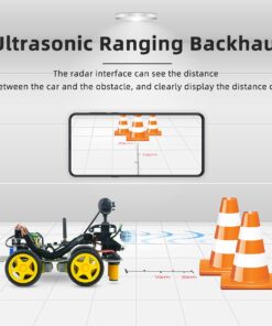 WiFi Smart Robot Car Kit with UNO R3, Line Tracking and Obstacle Avoidance Ultrasonic Sensor, HD Camera Wireless RC Intelligent Educational Toy Car Robotic Kit for Arduino Learner (Upgraded Version) 16 61G TFncTlL