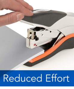 Swingline Stapler, 40 Sheet Capacity, Optima 40, Jam Free, Reduced Effort, Compact, Soft Grip, Metal, Orange, Silver and Black (87842) Pack of 1 Compact Size 19 61G1oGyPkQL