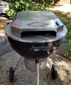 Onlyfire Stainless Steel Pizza Oven Kit for 22 Inch Charcoal Kettle Grilll - Outdoor Grill Top Pizza Oven Kit, Pizza Maker Tool Set Including Pizza Chamber, Pizza Stone, Pizza Peel and Thermometer 32 61G2LENsF L