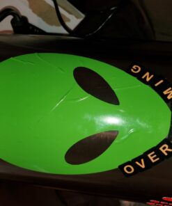 ShadowMajik Alien Head Sci-Fi Vinyl Decal Sticker (6" X 4.5", Lime Green) 7 61G5syY7GTL