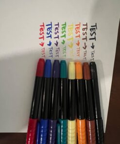 Amazon Basics Dual Tip Permanent Markers, Bullet Tip and Ultra Fine Tip, 8-Pack, Assorted 40 61G92xLbymL