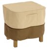 Classic Accessories Veranda Water-Resistant 26 Inch Square Patio Ottoman/Side Table Cover, Outdoor Table Cover 26"L x 26"W x 17"H 5 61G9ow27BQL