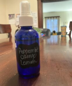 Sally's Organics® 4oz Empty Blue Glass Spray Bottles - Small 4 oz Misters Great for Face Spritz, Essential Oils, Beauty Solutions, and Cleaning Sprayer - Portable Atomizer Spritzer - 2 Pack 34 61GAD0Sf1JL