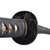 Handmade Sword - Samurai Sword Katana, Functional, Hand Forged, 1045 Carbon Steel, Heat Tempered, Full Tang, Sharp, Aeulus Tsuba, Bendable Blade, Black Wooden Scabbard, Sword Certificate 58 61GAcE4Z3L