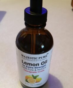 MAJESTIC PURE Lemon Essential Oil, Premium Grade, Pure and Natural Premium Quality Oil, 4 fl oz 4 Fl Oz (Pack of 1) 44 61GBE7uBjML
