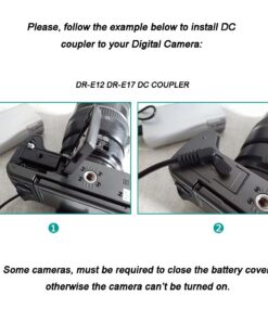 Raeisusp 5-8.4V USB Drive Cable ACK-E12 Power Supply + DR-E12 DC Coupler LP-E12 Dummy Battery DC Grip + 5V 3AMP USB Adapter Kit for Canon EOS M EOS M2 M10 M50 M100 M200 15 61GBMbRfUMS