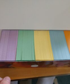 1,100 blank flashcards (2" x 3-1/2") in 5 colors, with storage box. Ideal for students, teachers, note-taking, and language learning. Made in USA. 39 61GBV5GGArL