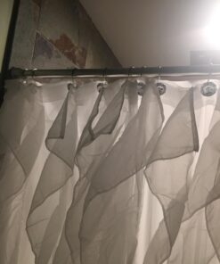 iDesign Forma Metal Tension Rod, Adjustable Customizable Curtain Rod for Bathtub, Shower Stall, Closet, Doorway, 26-42 Inches, Polished and Brushed Stainless Steel 26"-42" 19 61GEPQm71L