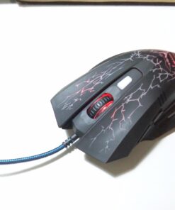 HAVIT HV-MS672 3200DPI Wired Mouse, 4 Adjustable DPI Levels, 800/1200/2400/3200DPI, 7 Circular & Breathing LED Light, 6 Buttons (Black) 37 61GFLy763FL