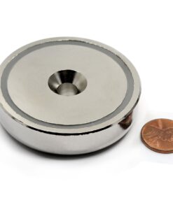 Alternative view of CMS Magnetics Powerful Rare Earth Neodymium Cup Magnet 249 LB Pulling Power 2.4" Diameter - 1 Ct. Round Base Magnet | Magnetic Assembly | Fishing Magnet (Cup Magnet 6) Cup Magnet 6